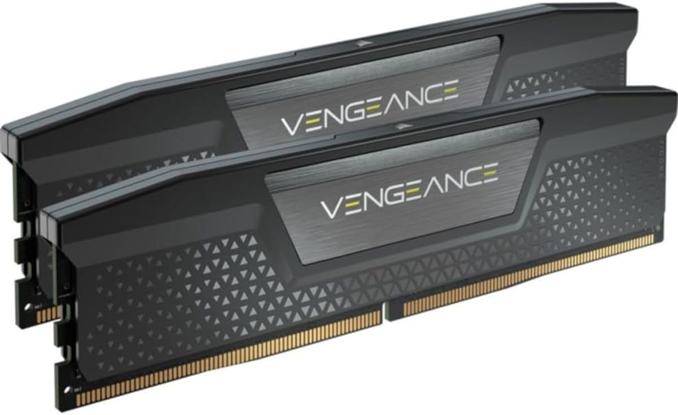 CORSAIR VENGEANCE DDR5 RAM 32GB (2x16GB) 5600MHz CL36 Intel XMP iCUE Compatible Computer Memory - Black (CMK32GX5M2B5600C36)