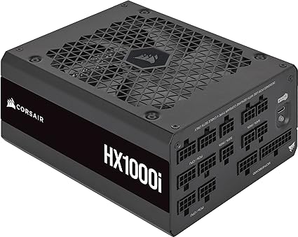 Corsair HX1000i Fully Modular Ultra-Low Noise ATX Power Supply - ATX 3.0 & PCIe 5.0 Compliant - Fluid Dynamic Bearing Fan - CORSAIR iCUE Software Compatible - 80 Plus Platinum Efficiency - Black