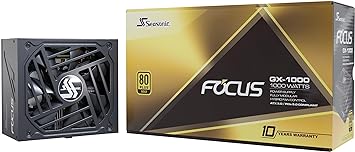 Seasonic Focus V3 GX-1000-1000W - 80+ Gold - ATX 3.0 & PCIe 5.0 Ready - Full-Modular - Low Noise - 10 Year Warranty - Nvidia RTX 30/40 Super & AMD GPU Compatible (Ref. SSR-1000FX3)