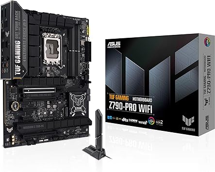 ASUS TUF Gaming Z790-PRO WiFi 6E LGA 1700(Intel 14th &13th&12th Gen) ATX Gaming Motherboard DDR5,PCIe 5.0X 16,Front Panel USB 20Gbps Type-C,Thunderbolt 4, Q-Antenna, 2.5Gb LAN,AI OVERCLOCKING