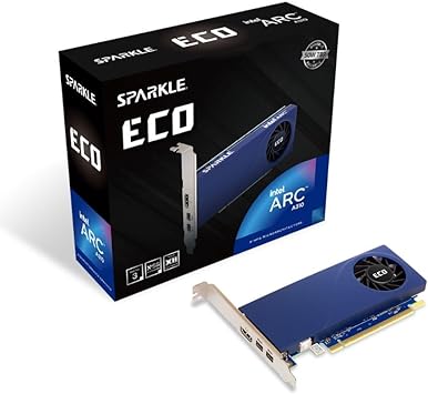 Sparkle Intel Arc A310 ECO, 4GB GDDR6, 50W TBP, Short Bracket is Included, Low-Profile, Single Fan, Single Slot, HDMI x1, Mini DisplayPort x2, SA310C-4G