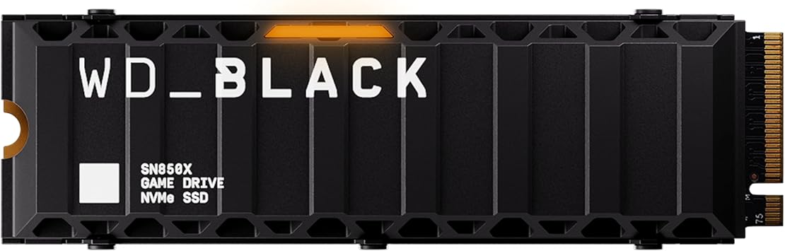 WD_BLACK 4TB SN850X NVMe Internal Gaming Solid State Drive with Heatsink - Works with PlayStation 5, Gen4 PCIe, M.2 2280, Up to 7,300 MB/s - WDS400T2XHE