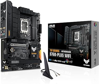 ASUS TUF GAMING B760-PLUS WIFI (13th and 12th Gen)LGA 1700 ATX motherboard with PCIe 5.0, 3xPCIe 4.0 M.2 slots,DDR5,2.5Gb LAN,USB 3.2 Gen 2x2 Type-C, front USB 3.2 Gen 2 Type-C, Thunderbolt 4, AEMP II