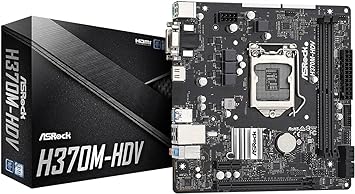 ASRock H370M-HDV LGA1151/ Intel H370/ DDR4/ SATA3&USB3.2/ Micro ATX Motherboard