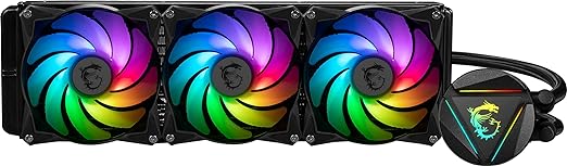 MSI MAG CoreLiquid 360R V2 - AIO ARGB CPU Liquid Cooler - Rotating Cap Design - LGA 1700 Ready - 360mm Radiator - Triple 120mm RGB PWM Fans