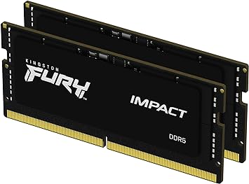 Kingston FURY Impact 64GB (2x32GB) 5600MT/s DDR5 CL40 Laptop Memory Kit of 2 | Lower Power Comsumption | Intel XMP 3.0 | Plug N Play | KF556S40IBK2-64