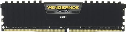 Corsair CMK32GX4M2A2666C16 Vengeance LPX 32GB (2x16GB) DDR4 DRAM 2666MHz (PC4-21300) C16 Memory Kit - Black