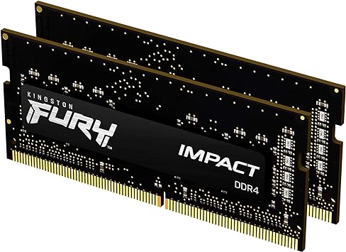 Kingston FURY Impact 32GB (2x16GB) 3200MT/s DDR4 CL20 Laptop Memory Kit of 2 | Intel XMP | AMD Ryzen | Plug n Play | Low Power Consumption | KF432S20IBK2/32