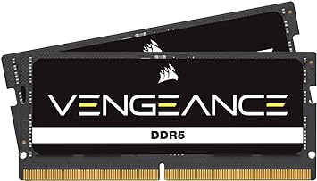 CORSAIR VENGEANCE SODIMM DDR5 RAM 64GB (2x32GB) 4800MHz CL40 Intel XMP iCUE Compatible Computer Memory - Black (CMSX64GX5M2A4800C40)