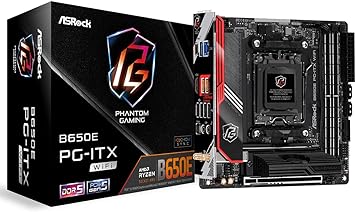 ASRock B650E PG-ITX WiFi AMD Ryzen 7000 Series CPU Compatible (Soket AM5) B650 Mini-ITX Motherboard