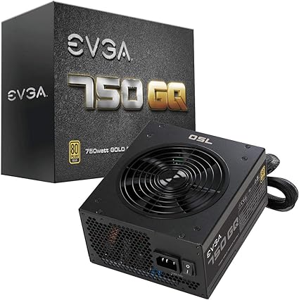 EVGA 210-GQ-0750-V1 750 GQ, 80+ GOLD 750W, Semi Modular, EVGA ECO Mode, 5 Year Warranty, Power Supply, Black