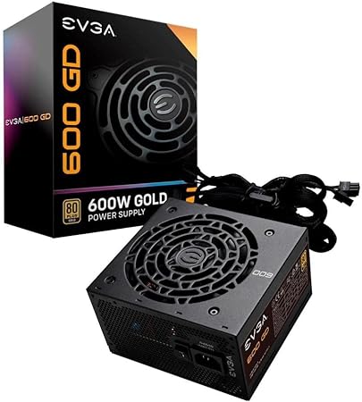 EVGA 100-GD-0600-V1, 600 GD, 80+ GOLD 600W, 5 Year Warranty, Power Supply