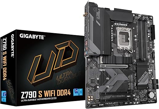 GIGABYTE Z790 S WiFi DDR4 LGA 1700 Intel Z790 ATX Motherboard with DDR4, Triple M.2, PCIe 4.0, USB 3.2 Gen2 Type-C, 2.5GbE LAN, PCIe EZ-Latch, Multi-Key