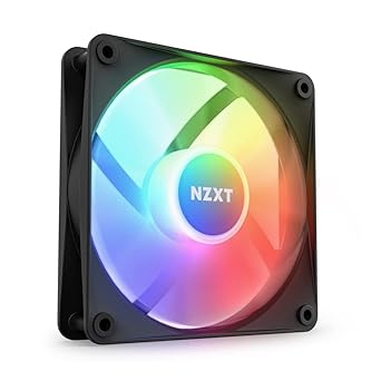 NZXT F120 RGB Core - 120mm Hub-Mounted RGB Fan - 8 Individually-Addressable LEDs - Semi-Translucent Blades - High Static Pressure & Airflow - Quiet Operation PWM Control - CAM Software - Black