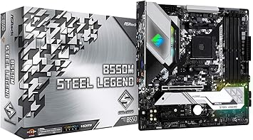 ASRock B550M Steel Legend Supports 3rd Gen AMD AM4 Ryzen™ / Future AMD Ryzen™ Processors Motherboard