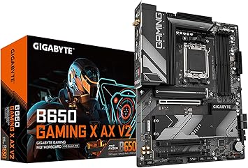 GIGABYTE B650 Gaming X AX V2 (rev. 1.0) AM5 LGA 1718 AMD B650 ATX DDR5, Triple M.2, PCIe 5.0, USB 3.2 Gen2x2 Type-C, AMD Wi-Fi 6E, Realtek 2.5GbE LAN