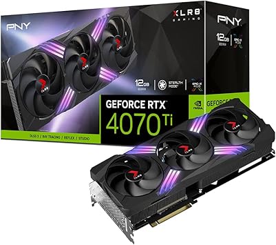 PNY GeForce RTX 4070 Ti 12GB XLR8 Gaming Verto Epic-X RGB Triple Fan Graphics Card DLSS 3