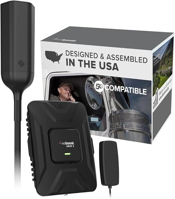 weBoost Drive 4G-X OTR (470210) Truck Cell Phone Signal Booster | U.S. Company | All Networks & Carriers - Verizon, AT&T, T-Mobile, Sprint & More | FCC Approved