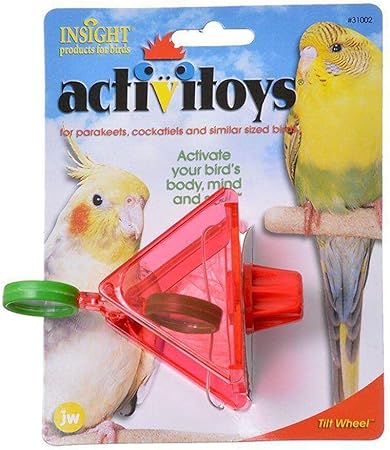 JW Pet Company Activitoy Tilt Wheel Small Bird Toy, Colors Vary