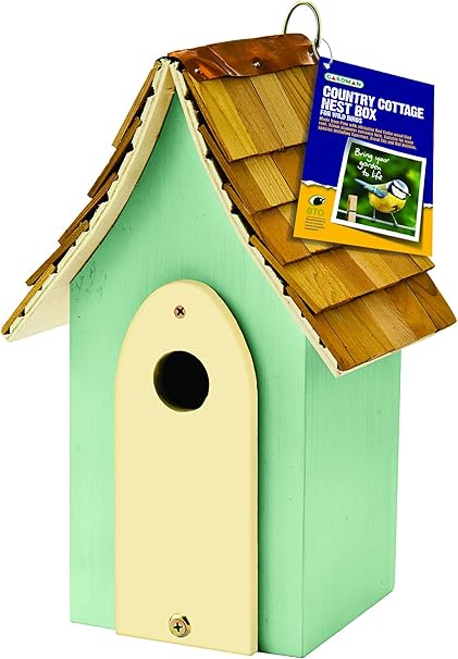 Gardman BA01683 Country Cottage Nest Box, Green