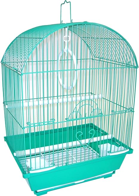 YML A1104GRN Round Top Style Small Parakeet Cage, 11 x 9 x 16