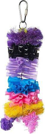 Prevue Pet Products Preen & Pacify Calypso Creations Straw Stacker Bird Toy 62634