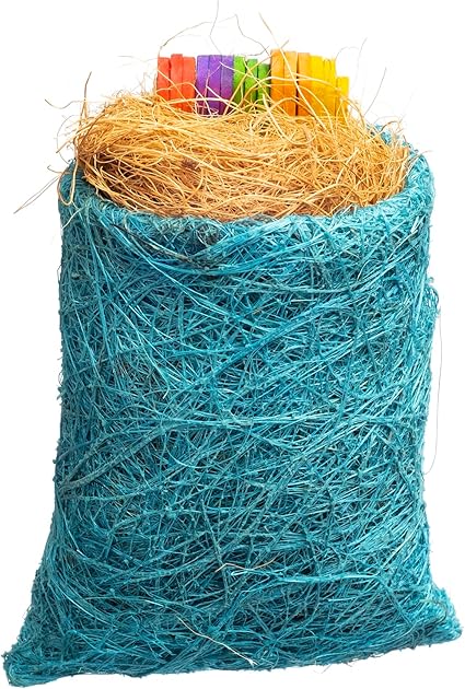 Prevue Pet Products Forage & Engage Tear-Riffic Coconut Fiber Bird Wood Stix Grab Bag Bird Toy 62387 Small