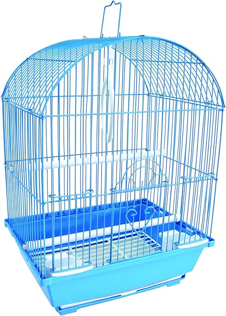 YML A1104BLU Round Top Style Small Parakeet Cage, 11 x 9 x 16