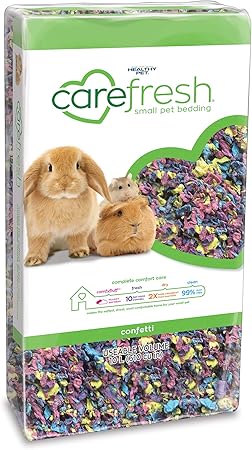 Carefresh 99% Dust-Free Confetti Natural Paper Small Pet Bedding with Odor Control, 10 L