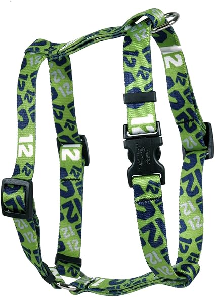 Yellow Dog Design 12Th Dog Green Roman Style H Dog Harness Fits Chest Circumference of 8 to 14