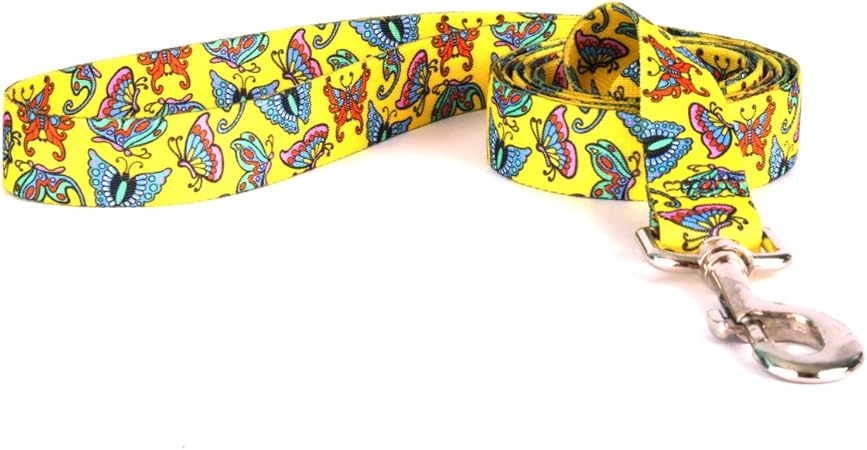 Yellow Dog Design Standard Lead, Butterflies on Yellow, 1