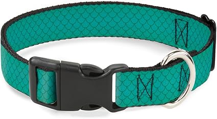 Buckle-Down Breakaway Cat Collar - Ariel's Scales Turquoise Blues - 1/2