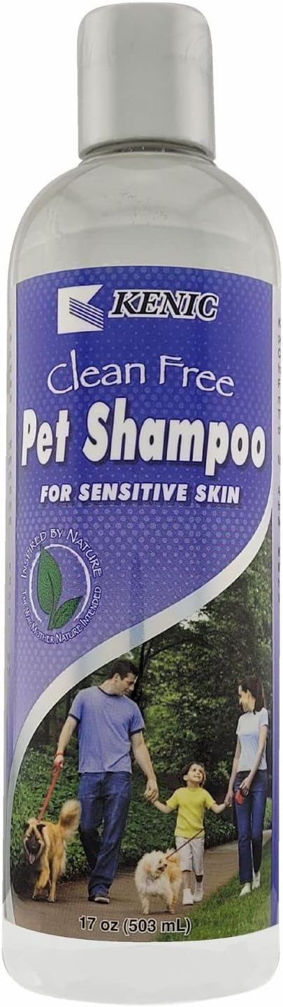 Kenic Sensitive Formula Hypoallergenic Unscented Pet Shampoo, Nourishing & Gentle for Dogs & Cats