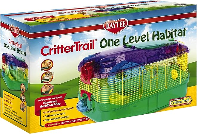 Kaytee CritterTrail One Level Habitat for Pet Gerbils, Hamsters or Mice