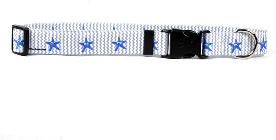 Yellow Dog Design Starfish Baby Dog Collar-Size X-Small-3/8 inch Wide and fits Neck Sizes 8 to 12 inches