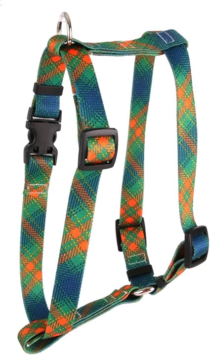 Yellow Dog Design Green Kilt Roman Style H Dog Harness Fits Chest Circumference of 8 to 14