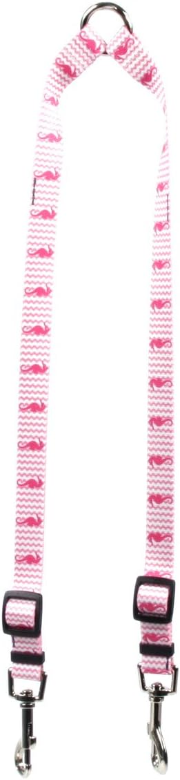 Yellow Dog Design Silly Seahorses Coupler Dog Leash-Size Large-1 inch Wide and 12 to 20 inches Long