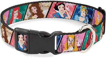 Buckle-Down Breakaway Cat Collar - Disney Princess Poses/Castle Blocks - 1/2