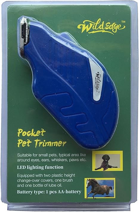 Dog Trimmer, Cat Trimmer, Horse Trimmer, Small Animals Pocket Grooming Trimmer Kit, Blue (STPA2T)