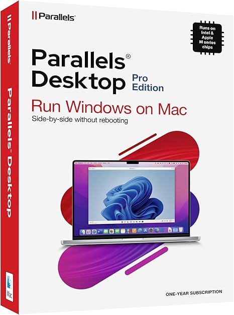 Parallels Desktop 20 for Mac Pro Edition | Run Windows on Mac Virtual Machine Software | Authorized by Microsoft | 1 Year Subscription [Mac Key Card]