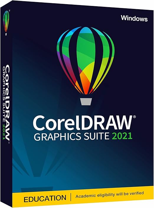 CorelDRAW Graphics Suite 2021 | Education Edition | Graphic Design Software for Professionals | Vector Illustration, Layout, and Image Editing [PC Disc] [Old Version]