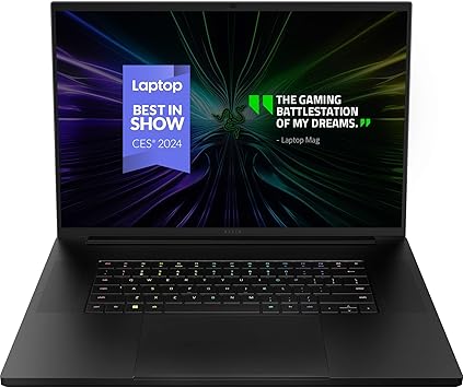 Razer Blade 18 (2024) Gaming Laptop: NVIDIA GeForce RTX 4090 - Intel Core i9 14900HX 14th Gen CPU - 18” UHD+ 4K 200Hz Display - 64GB RAM - 2TB + 2TB SSD - Thunderbolt 5 - Windows 11 - Chroma RGB