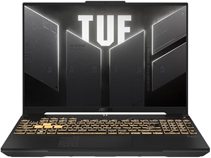 ASUS TUF Gaming F16 (2024) Gaming Laptop, 16” FHD+ 165Hz 16:10 Display, Intel® Core™ i7-13650HX, NVIDIA® GeForce RTX™ 4060, 16GB DDR5, 512GB PCIe Gen4 SSD, Wi-Fi 6, Windows 11, FX607JV-ES73