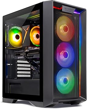 Skytech Nebula Gaming PC Desktop, Ryzen 5 5500 3.6 GHz (4.2GHz Turbo Boost), NVIDIA RTX 4060 8GB GDDR6X, 1TB SSD, 16GB DDR4 RAM 3200, 650W Gold PSU, Wi-Fi, Win 11 Home