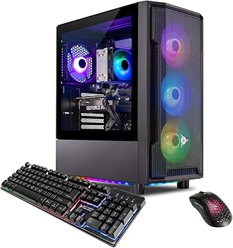 Skytech Shadow Gaming PC Desktop, Intel i5 13400F 2.5 GHz (4.6GHz Turbo Boost), NVIDIA RTX 4060 8GB GDDR6X, 2TB SSD, 32GB DDR5 RAM 5200 RGB, 650W Gold PSU, Wi-Fi, Win 11 Home, V3D Feature on Mobile