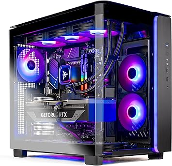 Skytech King 95 Gaming PC Desktop, Ryzen 7 7700X 4.5 GHz (5.4GHz Turbo Boost), NVIDIA RTX 4070 Ti Super 16GB GDDR6X, 1TB Gen4 SSD, 32GB DDR5 RAM 5600 RGB, 750W Gold PSU, ARGB AIO, Wi-Fi, Win 11 Home