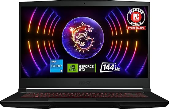 MSI Thin GF63 Gaming Laptop: Intel Core i5-12450H GeForce RTX 2050, 15.6