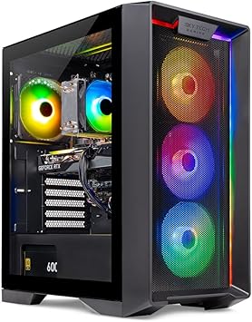 Skytech Nebula Gaming PC Desktop, Ryzen 5 5500 3.6 GHz (4.2GHz Turbo Boost), AMD RX 6400 4GB GDDR6, 500GB SSD, 16GB DDR4 RAM 3200, 650W Gold PSU, Wi-Fi, Win 11 Home