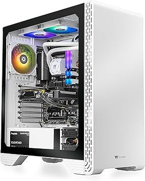 Thermaltake LCGS Glacier 460 AIO Liquid Cooled CPU Gaming Desktop (AMD Ryzen™ 5 5600X 6-core, ToughRam DDR4 3600Mhz 16GB RGB Memory, NVIDIA® GeForce RTX™ 4060, 1TB NVMe M.2, WiFi) S3GL-B550-460-LCS