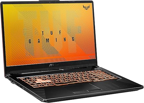 ASUS TUF Gaming A17 Gaming Laptop, 17.3” 144Hz FHD IPS-Type Display, AMD Ryzen 5 4600H, GeForce GTX 1650, 8GB DDR4, 512GB PCIe SSD, RGB Keyboard, Windows 11 Home, Bonfire Black Color, FA706IH-RS53